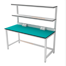 ESD Heavy Duty Table with Open Shelf - 2 Level