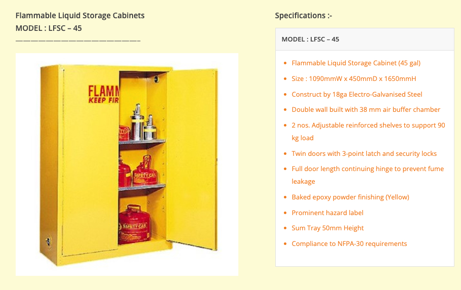 Flammable Liquid Storage Cabinets - 45gal - Image 2