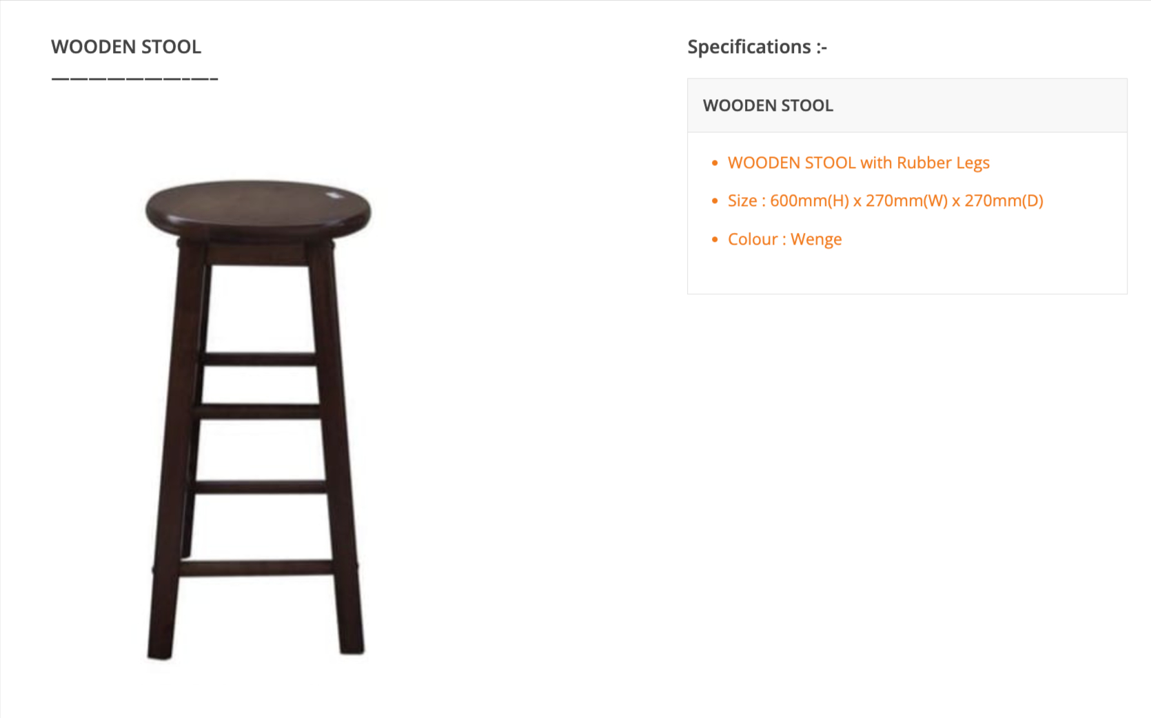 Wooden Stool - Image 2